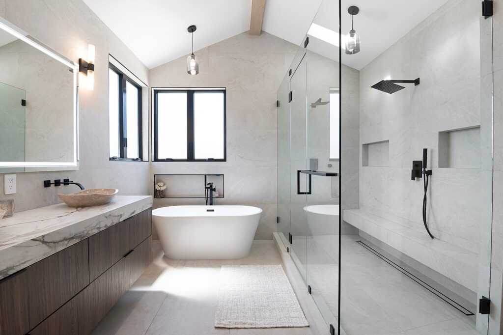 Greenbush Sherman Oaks remodel - primary bathroom with soaking tub