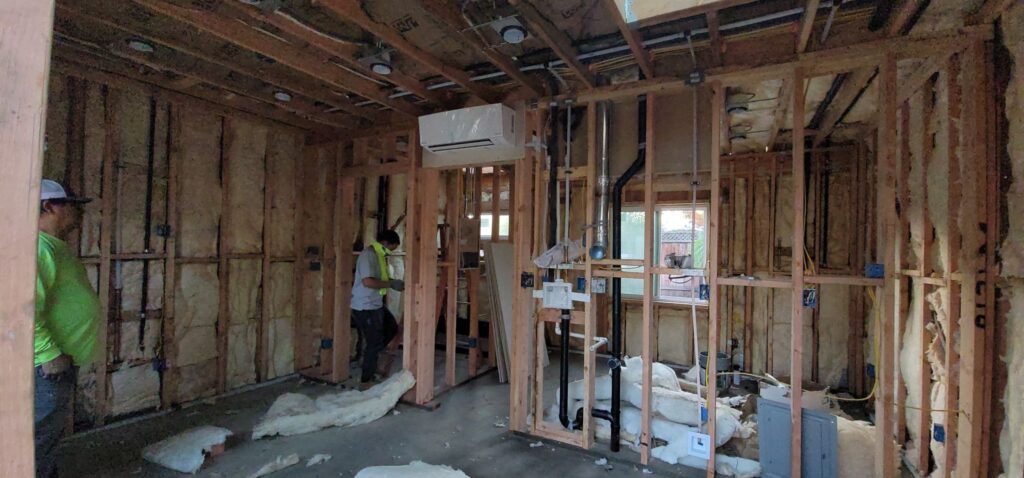 Sunnyslope Sherman Oaks before - interior framing